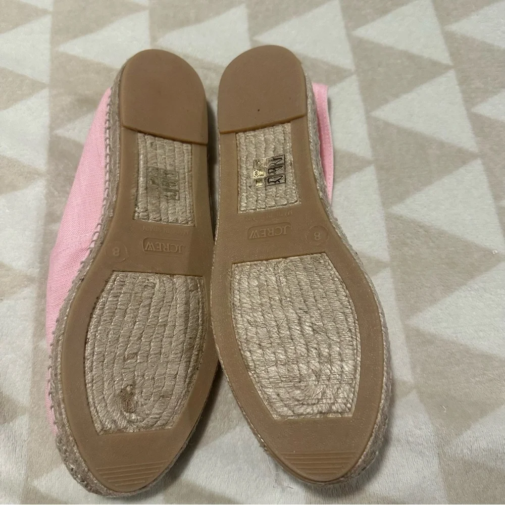 Nwot J crew Made-in-Spain espadrille flats in linen pink